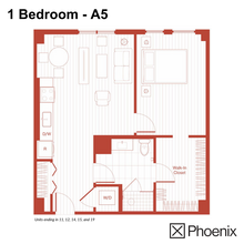 1 Bedroom - A5 X Phoenix-1512 floor plan